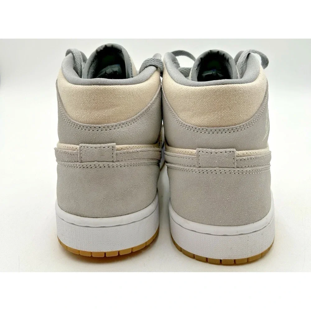 Jordan Air Jordan 1 Mid SE Coconut Milk Particle Gray Suede DN4281-100 Mens 11
